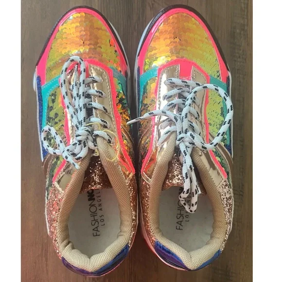 Multicolor Fashion Nova Sneakers - Picture 4 of 7